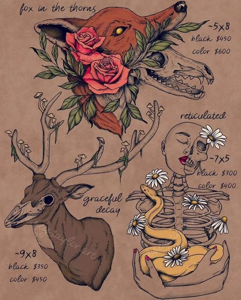 Flash Ideas, Rabbit Tattoos, Taxidermy Art, Fox Tattoo, Tattoo Flash Art, Drawing Inspo, Nature Tattoos, Flash Art, Tattoo Flash