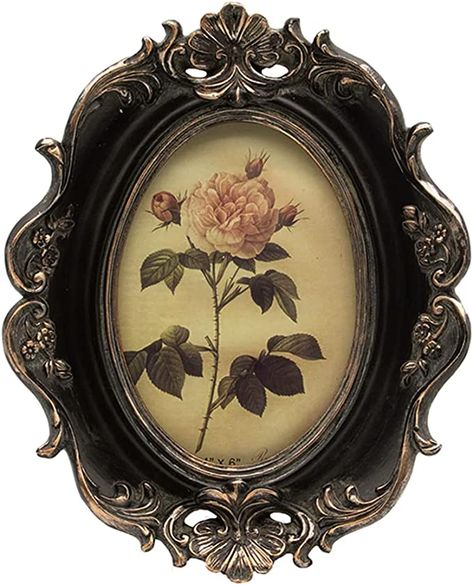 Amazon.com - CISOO Vintage 4x6 Oval Picture Frame Antique Photo Frame Table Top Display and Wall Hanging, Retro Home Decor, Ornate Photo Gallery Art (Blue) - Photo Frame Table, Antique Photo Frames, Victorian Pictures, Oval Picture Frames, Victorian Frame, 4x6 Picture Frames, Old Picture Frames, Chique Outfits, Antique Pictures