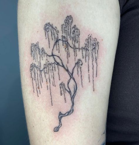 Weeping Willow Tattoo, Willow Tattoo, Willow Tree Tattoo, Willow Tree Tattoos, Wrist Tattoo Designs, Nature Tattoo Sleeve, Small Shoulder Tattoos, Tattoo Templates, Cute Little Tattoos