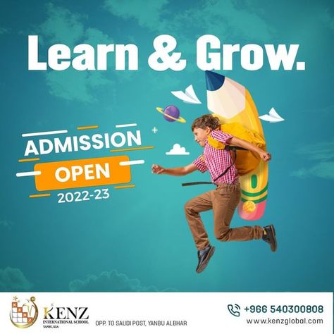 We build up the next future generation to be intelligent and more creative. Admission started from Preschool (2022-23) www.kenzglobal.com | +966 540300808 . . . . #KenzInternationalSchool #Kindergarten #SchoolsinYanbu Competition Poster Design, Competition Poster, Competitions For Kids, Future Generation, Education Poster Design, School Creative, Creative Poster, Education Poster, Creative Posters