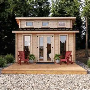 Small Bunkie Ideas, Wooden Floor Boards, Bunkie Ideas, Nails Snow, Cubic Mini Wood Stove, Summer Cabins, Add A Room, Floor Boards, Tiny House Storage