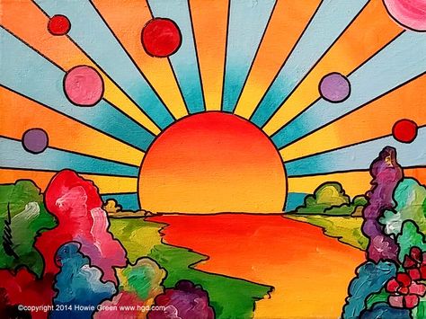 Nature Pop Art, Wallpaper Hippie, 60s Art, Art Trippy, Pop Art Retro, Art Hippie, Painting Series, Trippy Painting, Peter Max