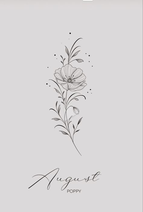 August Birth Flower Tattoo Fine Line, Different Kinds Of Flowers Tattoos, August Tattoo Flower, August And February Birth Flower Tattoo, February Flower Tattoo Primrose, May And July Flower Tattoo, Single Gladiolus Flower Tattoo, Aug Birth Flower Tattoo, August Flower Spine Tattoo