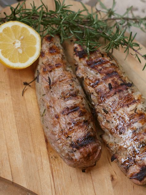 Grilled Pork Tenderloin Marinade, Herb Pork Tenderloin, Grilled Pork Tenderloin Recipes, Tenderloin Marinade, Pork Tenderloin Marinade, Ina Garden, Pork Entrees, Pork Tenderloin Recipe, Pork Chop Recipes Baked