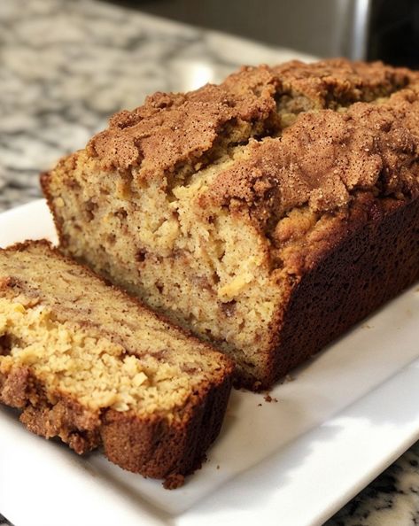 Moist Cinnamon Banana Bread bursting with sweet banana flavor and warm cinnamon spice. Perfectly tender and easy to make—ideal for breakfast or a cozy snack. 🍌

**Tags:** #BananaBread #CinnamonLovers #EasyBaking #ComfortFood #BananaRecipe Banana And Cinnamon Bread, Banana Cinnamon Bread, Cinnamon Banana Bread Recipe, Cinnamon Crunch Banana Bread, Banana Bread With Cinnamon, Spiced Banana Bread, Banana Bread Cinnamon, Cinnamon Swirl Banana Bread, Cinnamon Banana Bread