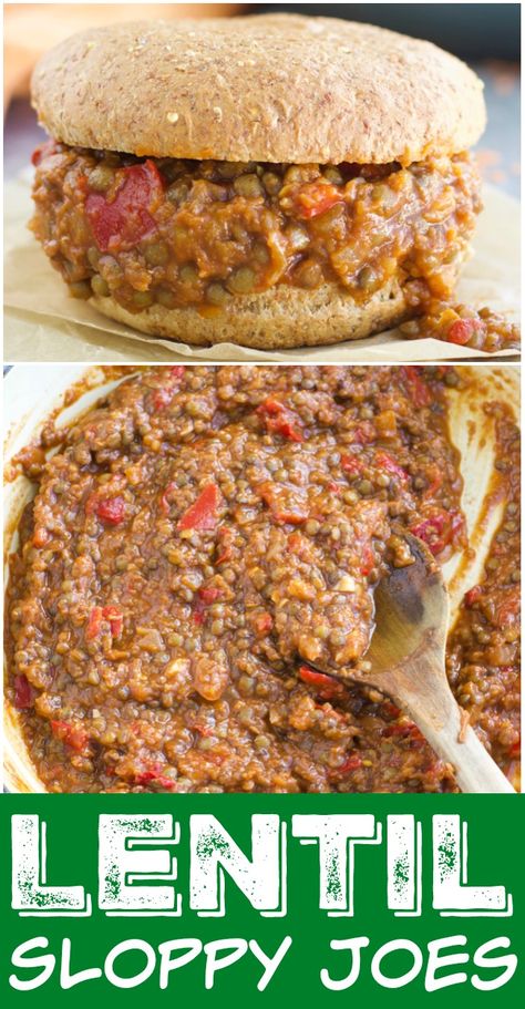 This vegan lentil sloppy joes recipe is a healthy twist on a classic recipe that everyone knows and loves! The tangy sauce has a secret ingredient that will make you want to lick every last drop of sauce off the plate. Vegan + gluten-free. #LentilSloppyJoes #VeganLentilSloppyJoes Vegan Lentil Recipes, Lentil Sloppy Joes, Vegan Sloppy Joes, Freezer Friendly Meals, Vegan Lentil, Sloppy Joes Recipe, Lentil Recipes, Nutritious Snacks, Sloppy Joes