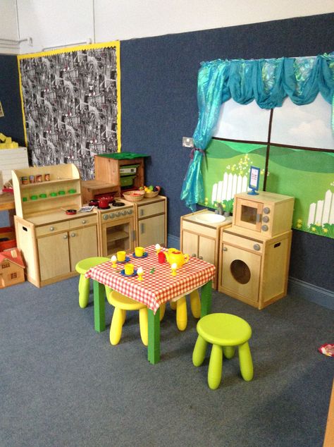 Home Corner Ideas, Home Corner Ideas Early Years, Home Daycare Ideas, Childcare Rooms, Role Play Areas, Play Corner, Home Corner, Preschool Rooms, Corner Ideas