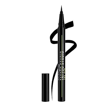 Maybelline Tattoo Studio Ink Pen Eyeliner, Waterproof & Smudge Resistant Liner, Up to 24 Hours Eye Makeup Wear, Jet Black, 1 Count Tatoo Eyeliner, Maybelline Eyeliner, Classic Eyeliner, Pen Eyeliner, Bold Eyeliner, Eyeliner Designs, Maybelline Tattoo, New York Tattoo, Eyeliner Waterproof