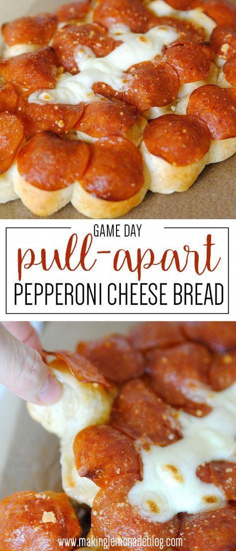 Pepperoni Cheese Bread, Healthy Football, Super Bowl Food Easy, Sunday Food, Football Party Foods, Nacho Bar, Cheese Bread Recipe, Bowl Party Food, Superbowl Appetizers