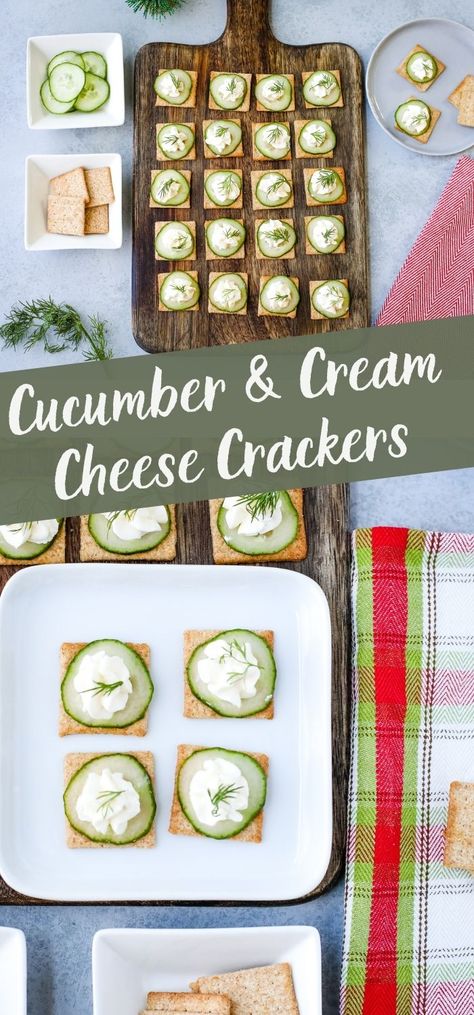 Wheat Thins Snack Ideas, Cream Cheese Crackers, Cream Cheese And Cucumber, Cucumber And Cream Cheese, Roll Up Sandwiches, Cream Cheese Bites, Quick Bites, Wheat Thins, Cheese And Crackers