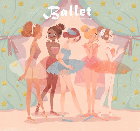 Dance Art Painting, Ballet Illustration, Art Mignon, Ballet Art, Arte Sketchbook, Arte Inspo, Art Et Illustration, Behance Project, 판타지 아트