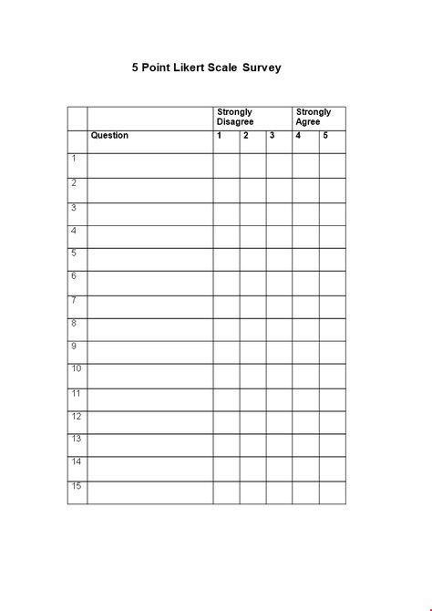 Make data analysis simple with our downloadable Likert Scale template for surveys. Easily collect feedback using a point-based rating system. Likert Scale Template, Effective Feedback, Survey Template, Rating System, Financial Instrument, Research Studies, Business Templates, Measurement Tools, Data Analysis