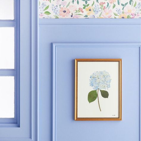 Periwinkle Wall Color, Hydrangea Paint Color, Periwinkle Walls, Periwinkle Nursery, Periwinkle Room, Rugs Wallpaper, Caitlin Wilson Design, Caitlin Wilson, Hydrangea Painting