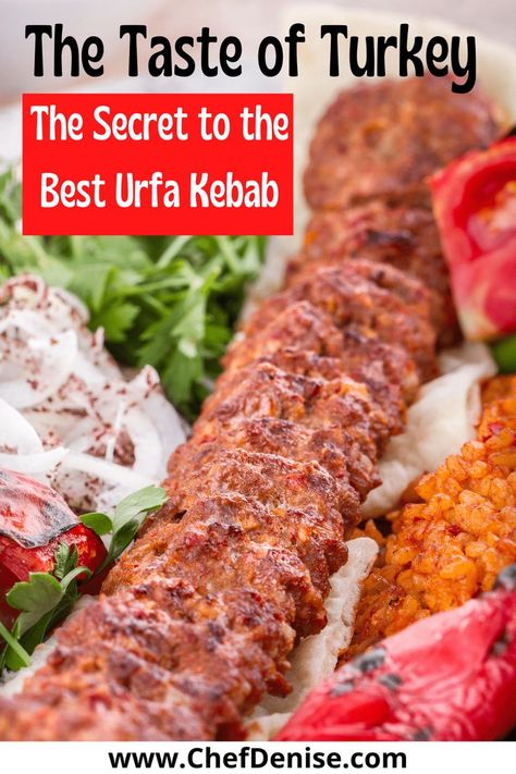 The Turkish kebab, Urfa Kebab Turkish Ground Beef Kebab, Armenian Kebab Recipe, Ground Turkey Kabobs Skewers, Ground Turkey Kebab Recipes, Turkish Kabob Recipes, Turkish Kebabs Recipe, Turkish Bbq Recipes, Kebab Seasoning Recipe, Turkish Kufteh Recipe