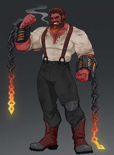 D&d Hobgoblin, Barbarian Male Character Art, Legends Of Avantris Fan Art, Once Upon A Witchlight Dnd Fanart, Barbarian Dnd Art, Fire Genasi Fighter, Dnd Barbarian Male, Buff Wizard, Legends Of Avantris