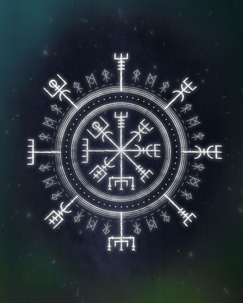 Connor on Instagram: "The first concept for a Vegvisir design I'm working on 🤙🏻⁠ ⁠ I kinda got stuck with this design, so I've shelved it for the moment to post what I already have and see what everyone thinks. ⁠ ⁠ This one will be part of my 'Symbol Art' collection, which comes under my £10 tattoo collection, so you're more than welcome to buy this one if it speaks to you, but I'm not 100% on it yet. ⁠ ⁠ For now, I have the Vegvisir alongside a Raidho rune pattern as the major details, Raidho Raidho Rune, Yggdrasil Tattoo, Viking Compass Tattoo, Viking Rune Tattoo, Tatoo 3d, Valkyrie Tattoo, Scandinavian Tattoo, Viking Tattoo Symbol, Unique Tattoos For Men