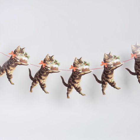 You searched for Garland - Black Bough | Ludlow Unique Garland Ideas, Cat Garland, Vintage Christmas Party, Mark Hearld, Winter Garland, Holiday Garland, Christmas Garlands, Alternative Christmas, Paper Wreath