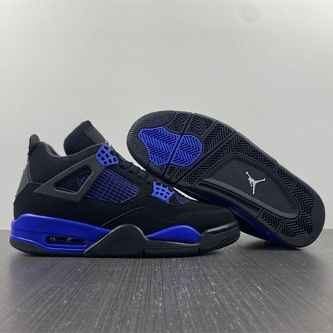 Blue Thunder 4s, Jordan 4 Blue And Black, Blue Jordan 4’s, Jordan 4 Bleu, Royal Blue Sneakers, Jordan Retro 10, Rick Owens Sneakers, Jordan 4 Red, Jordan 4 Black