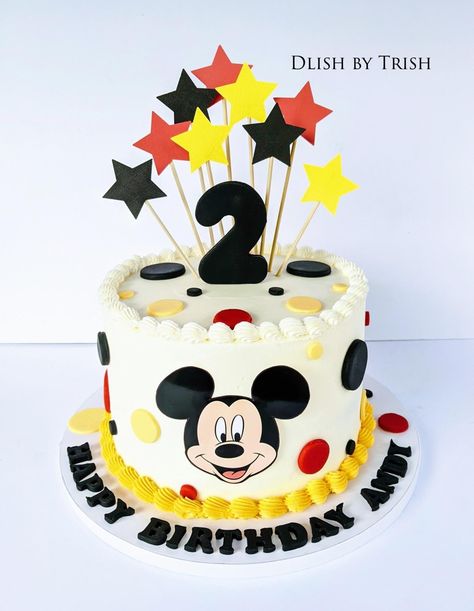 Mickey Mouse One Year Birthday Cake, Mickey Mouse Oh Twodles Cake, Mickey Mouse Second Birthday Cake, Mickey Mouse Birthday Cake Ideas, Mickey Mouse Twodles 2nd Birthday Cake, Mickey Mouse Cake Buttercream, Oh Twodles Birthday Boy Cake, Mickey Mouse 2nd Birthday Cake, Easy Mickey Mouse Cake