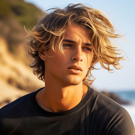 Relaxed Surfer Waves Boys Surfer Haircut, Shaggy Haircuts For Boys, Teen Haircuts, Teen Boy Haircut, Soccer Hair, Boy Haircuts Long, Surfer Hair