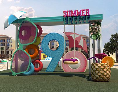 Social Media Theme Party, Summer Activation, Brand Activation Ideas, Splash Party, Photo Area, Summer Fest, Background Summer, Festival Theme, Beach Events