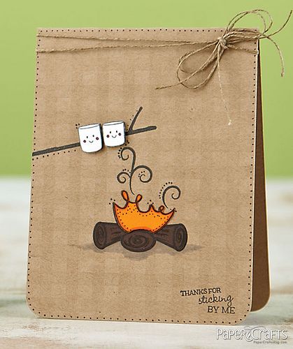 Julie Day July/August s'mores Camping Cards, Birthday Cards Diy, Handmade Greetings, Creative Cards, A Drawing, Cute Cards, 귀여운 동물, Scrapbook Cards, Greeting Cards Handmade