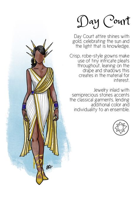 Spring Court Fashion Acotar, Court Of Thorns And Roses Costume, Spring Court Outfit Acotar, Acotar Dresses Fanart, Day Court Acotar Dress, Feyre Starfall Dress Fanart, Acotar Outfit Ideas, Day Court Fashion, Acotar Clothes