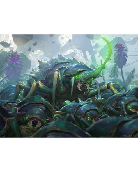 Alex Konstad’s Instagram profile post: “Scute Swarm for Magic thr Gathering. Art Direction: Taylor Ingvarssen. Obliskura kickstarter still going strong! Link in bio for that. #art…” Fantasy Bugs, Alex Konstad, After Earth, Dnd Monsters, Dungeons And Dragons Homebrew, Wizards Of The Coast, Magic The Gathering, Home Brewing, Fantasy Creatures