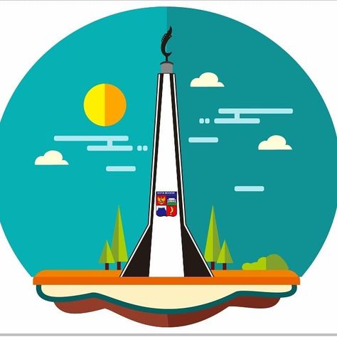 Iseng belajar flat design lagi 😁  Kali ini belajar iconic kota bogor, TUGU KUJANG mencoba dengan background 2 warna tapi masih warna… Umar Bin Khattab, Flat Design, Vector Art, Instagram Profile, Tumbler, Clip Art, Weddings, ? Logo, Travel