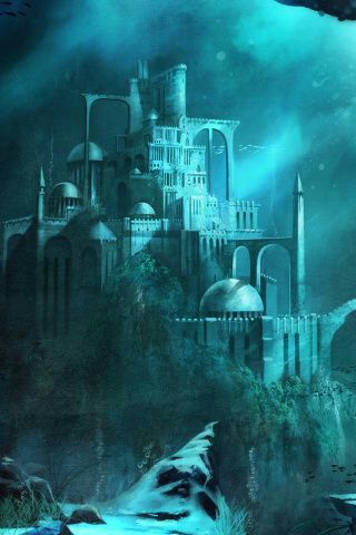 Atlantis Castle under the water Underwater Castle, Lost City Of Atlantis, Underwater City, Underwater Scene, Fantasy City, Fantasy Castle, Fantasy Setting, Fantasy Places, Lost City