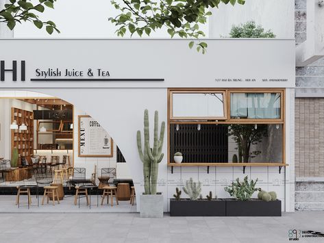 Duy Huynh, Cafe Exterior, Mini Cafe, Architecture Restaurant, Small Coffee Shop, Shop Facade, Coffee Shop Interior Design, Cafe Concept, Design Café