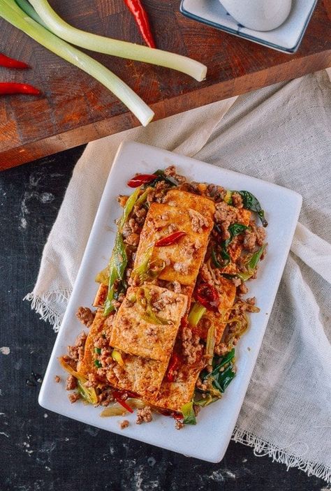 Home-Style Tofu Stir-fry | The Woks of Life Vegetarian Oyster Sauce, Woks Of Life, The Woks Of Life, Tofu Stir Fry, Stir Fry Dishes, Tofu Dishes, Fried Tofu, Woks, Bean Curd