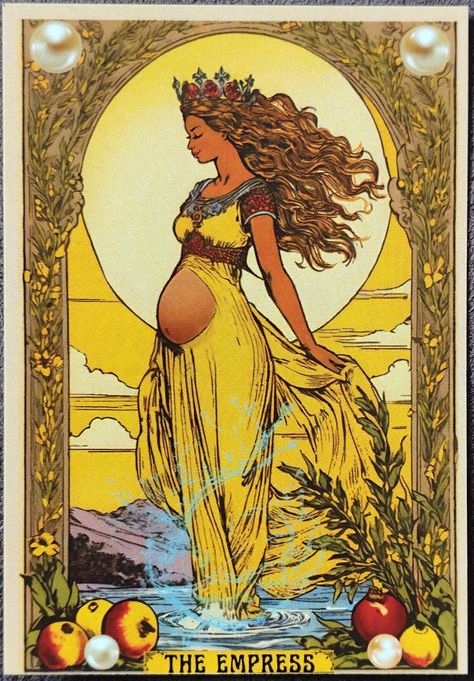 Hail! The Tarot Deck (JL Paxxiel - 2024): Pregnancy Fashion, The Empress Aesthetic, Empress Tarot Card Art, The Empress Card, The Empress Tarot, Empress Tarot Card, Healing Body, Empress Tarot, Tarot Tips