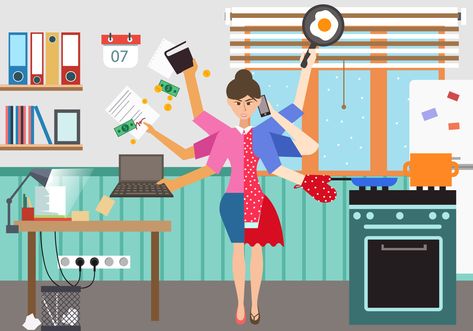 Download the Woman In Multitasking Situation 149257 royalty-free Vector from Vecteezy for your project and explore over a million other vectors, icons and clipart graphics! How To Make Sandwich, Lil Baby, Multi Tasking, How To Run Faster, Why People, No Time, What If, Vector Art, Vector Free