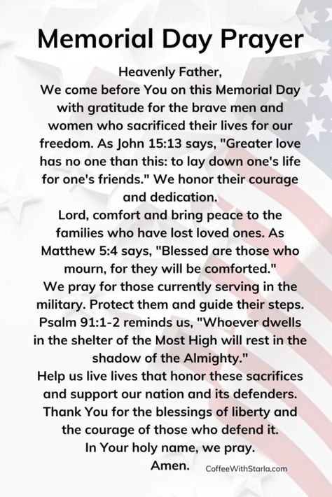 Honor our heroes with 11 prayers for comfort, gratitude, and unity this Memorial Day. Prayers For Comfort, Memorial Day Prayer, Prayer For Comfort, Prayer Poems, Christian Marriage, Christian Parenting, Christian Blogs, The Brave, Christian Women