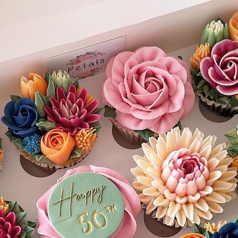 Cupcake flower bouquets