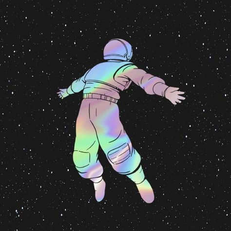 Floating Person Aesthetic, Floating In Space Pose, Person Floating In Space, Floating In Space Aesthetic, Floating In Space Drawing, Space Pfp Aesthetic, Floating Poses Drawing, Floating In Space Art, Space Man Art