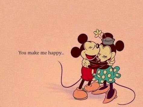 Mickey and Minnie Mickey And Minnie Kissing, Mickey And Minnie Love, Mickey Love, Mickey Mouse Art, Mickey Mouse Wallpaper, Disney Favorites, Wallpaper Iphone Disney, Disney Addict, You Make Me Happy