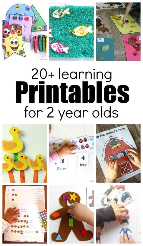 Over 20 learning activities and printables for 2 year olds Toddler Activities Daycare, Lesson Plans For Toddlers, Easy Toddler Activities, Fun Educational Activities, Children Activities, Learning Printables, Toddler Education, Teaching Toddlers, Daycare Activities