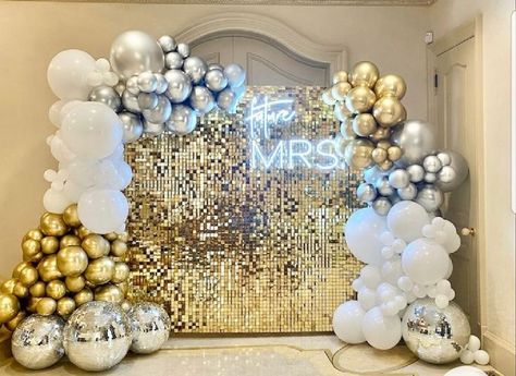 Disco Ball Balloon Arch, Disco Ball Balloon Garland, Disco Ball Photo Backdrop, Disco Photo Backdrop, Event Backdrop Ideas, Wedding Balloon Backdrop, Disco Ball Backdrop, Disco Balloon Garland, Disco Party Backdrop