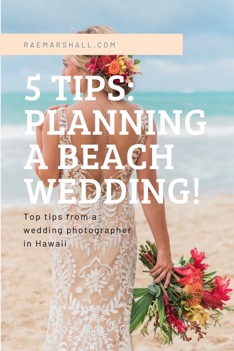 Hawaiian Micro Wedding, Beach Wedding Tips, Inexpensive Beach Wedding Ideas, Beach Wedding Tropical Theme, Kauai Beach Wedding, Cook Island Wedding, Island Wedding Dress Beach, Destination Wedding Tips, Destination Beach Wedding Ideas