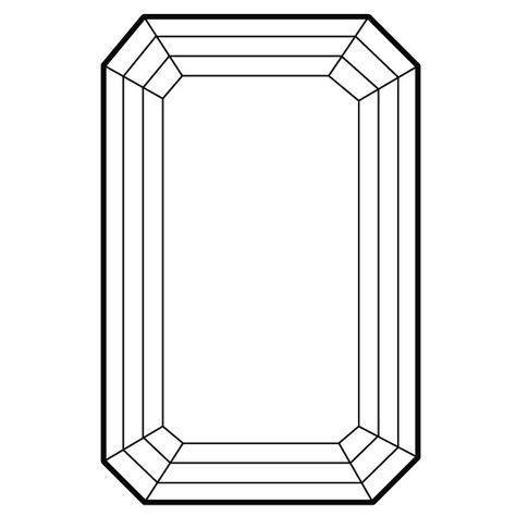 Emerald Cut  This is a rectangular shape with cut corners. It is known as a step… How To Draw Jewelry Step By Step, Emerald Drawing, Jewels Drawing, Jewel Drawing, Gem Drawing, Jewelry Rendering, Diamond Drawing, Interior Design Sketches, Jewelry Illustration