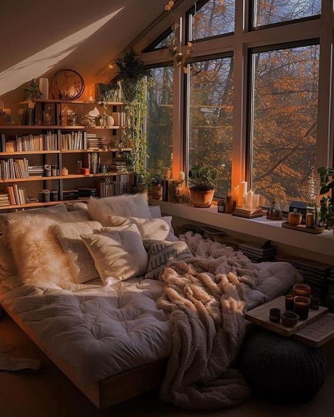 Cozy Lodge Decor, House Aesthetic Interior Design Cozy, Autumn Aesthetic Interior Design, Comfortable Home Decor Cozy Living, Comfy Beds Cozy, Cozy Room Decor Vintage, Cozy Bedroom Blankets, Autumn House Aesthetic, Cozy Home Vibes