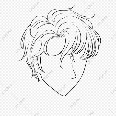 Hair Base Male, Short Hair Drawing Reference Male, Manhwa Hairstyles Male, Men Hair Drawing, Anime Hair Male, Boy Hairstyles Drawing, Hair Drawing Male, Male Hairstyles Drawing, Hair References Drawing