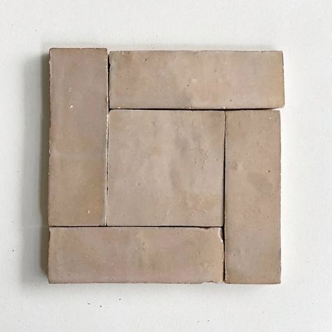 Zellige | Color: Latte | Material: Ceramic | Finish: Gloss | Sold By: Case | Square Foot Per Case: 5.38 | Tile Size: 2"x6"x0.394" | Usage: Commercial: Yes | Residential: Yes | Floor Rated: Yes | Wet Areas: Yes Tiles Of Ezra, Brown Tile, Zellige Tiles, Glazed Brick, Coffee In The Morning, Tile Crafts, Zellige Tile, Moroccan Tiles, House Tiles