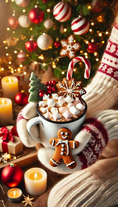 @flying.reindeer Aesthetic Christmas Hot Chocolate, Image Noel Aesthetic, Christmas Creative Poster, Hot Cocoa Aesthetic, Noel Aesthetic, Hot Chocolate Aesthetic, Hot Cocoa Drink, Winter Hot Chocolate, Tools Aesthetic