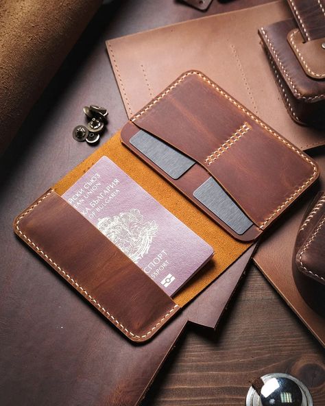 🎁 Looking for a creative gift? The holiday season is approaching, and it's the perfect time to start using a passport cover. Instead of a regular passport cover, why not choose one that's fun and full of memories? Our special design allows you to mark every country you visit. 🌍 Crafted from genuine leather, each passport cover is handmade and can be personalized with your name. It's not only stylish but also a fun way to keep track of your travels! ✈️✨ #Handmade #GenuineLeather #PassportCov... Passport Cover Personalized, The World Map, Leather Passport Wallet, Stitching Techniques, Passport Wallet, Travel Wallet, Clip Wallet, Crazy Colour, Leather Wallets