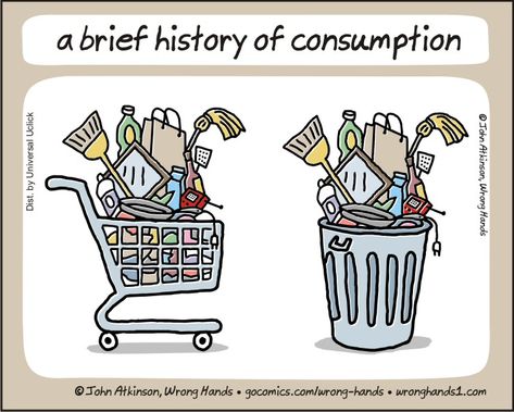 A Brief History of Consumption Anti Consumerism, Becoming Minimalist, Zero Waste Lifestyle, Wayne Dyer, Live Simply, Minimalist Lifestyle, Minimalist Living, Less Is More, Funny Cartoons