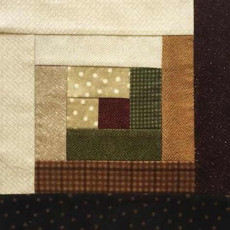 Log Cabin Block, Fall Quilt Patterns, Fall Quilt, Fresh Cuts, Fabric Shopping, Flannel Quilts, Block Quilt, Maywood Studios, Cabin Quilt