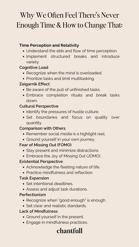 Why We Feel There's Never Enough Time & How to Change That Time Perception, Mindset Growth, Positive Psychology, Never Enough, Perfectionism, Mindfulness Practice, Mindfulness Meditation, Best Self, Law Of Attraction